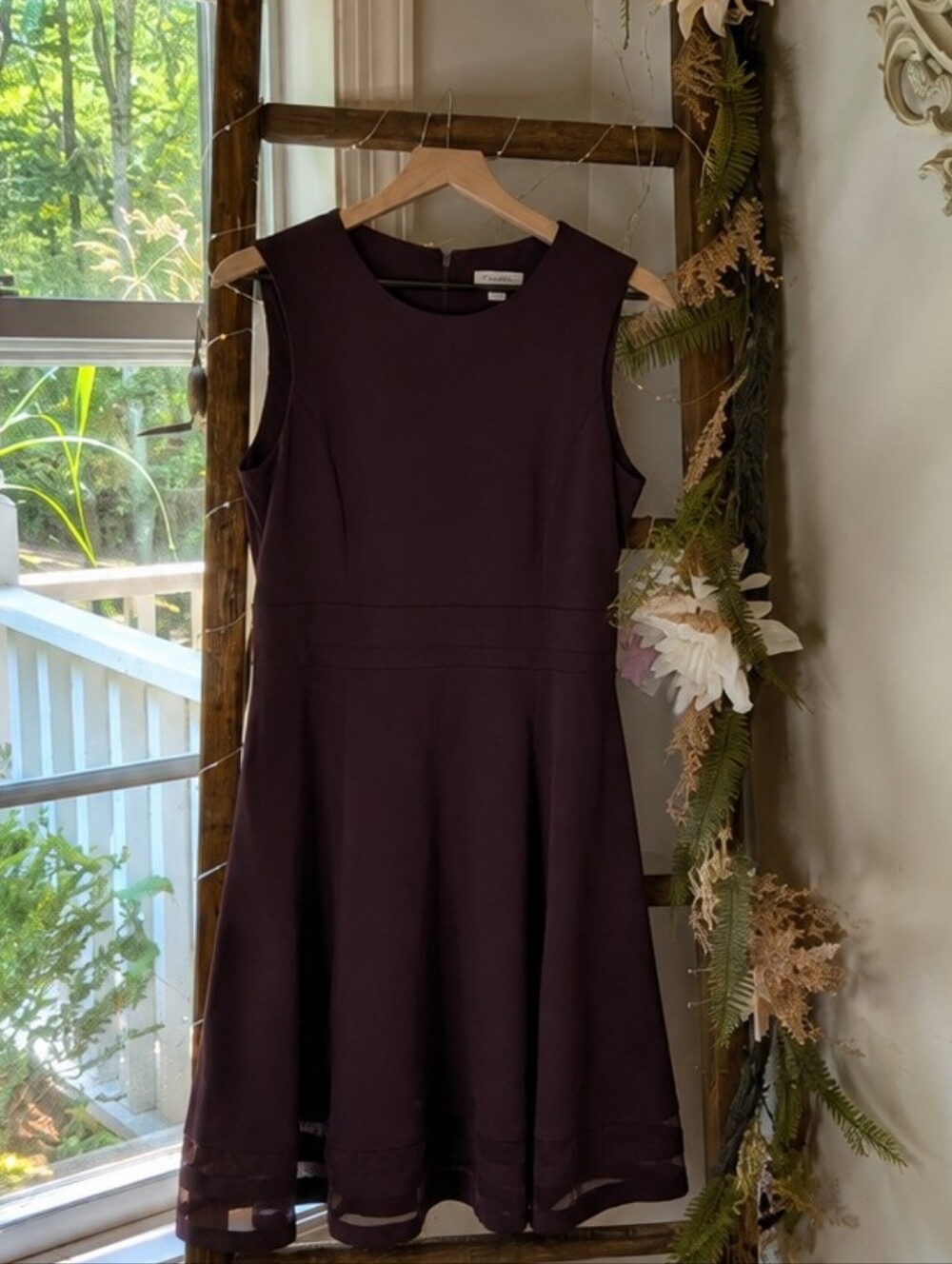 Calvin Klein Sleeveless Flare Midi Dress